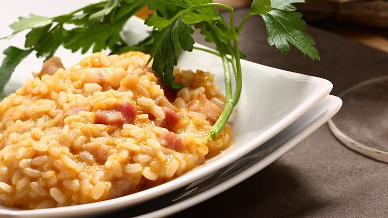 Risotto alla zucca e pancetta-1